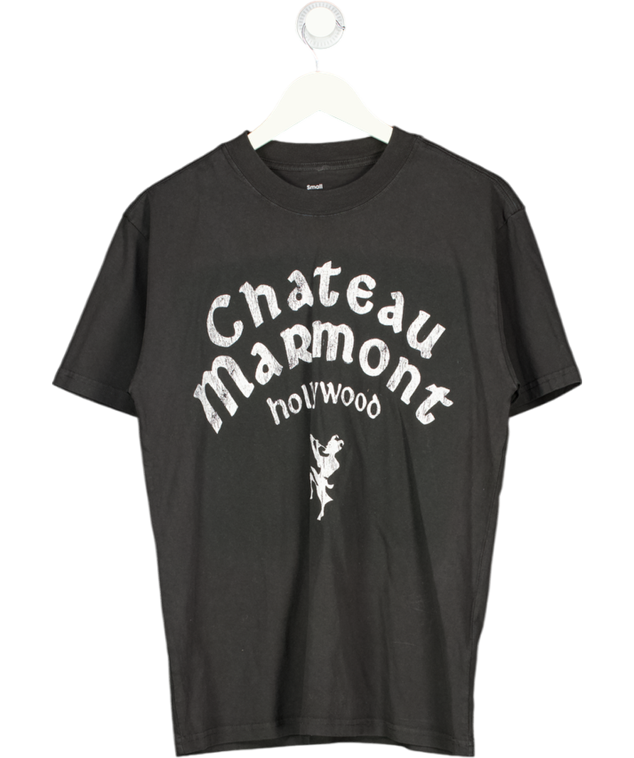Black Chateau Marmont Boxy Washed T-shirt UK S