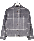 Noughts & Kisses Lonie Grey Check Wool Blend Jacket UK S/M