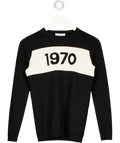 BELLA FREUD Black 100% Merino Wool Iconic  1970 Jumper UK XS