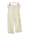 ZARA Cream Satin Straight-leg Trousers UK M