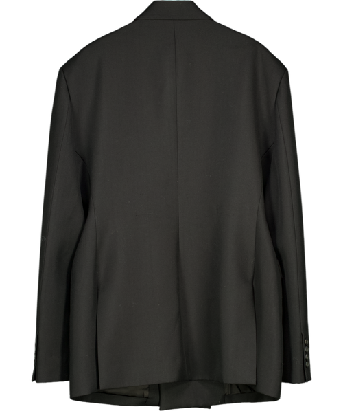 *SVG Black 100% Wool Asymmetric Oversize Blazer UK L