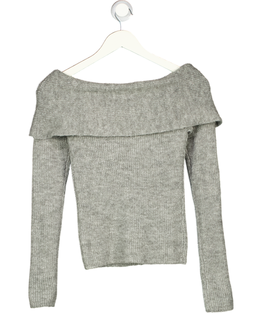 H&M Grey Supersoft Off The Shoulder Jumper UK XXS