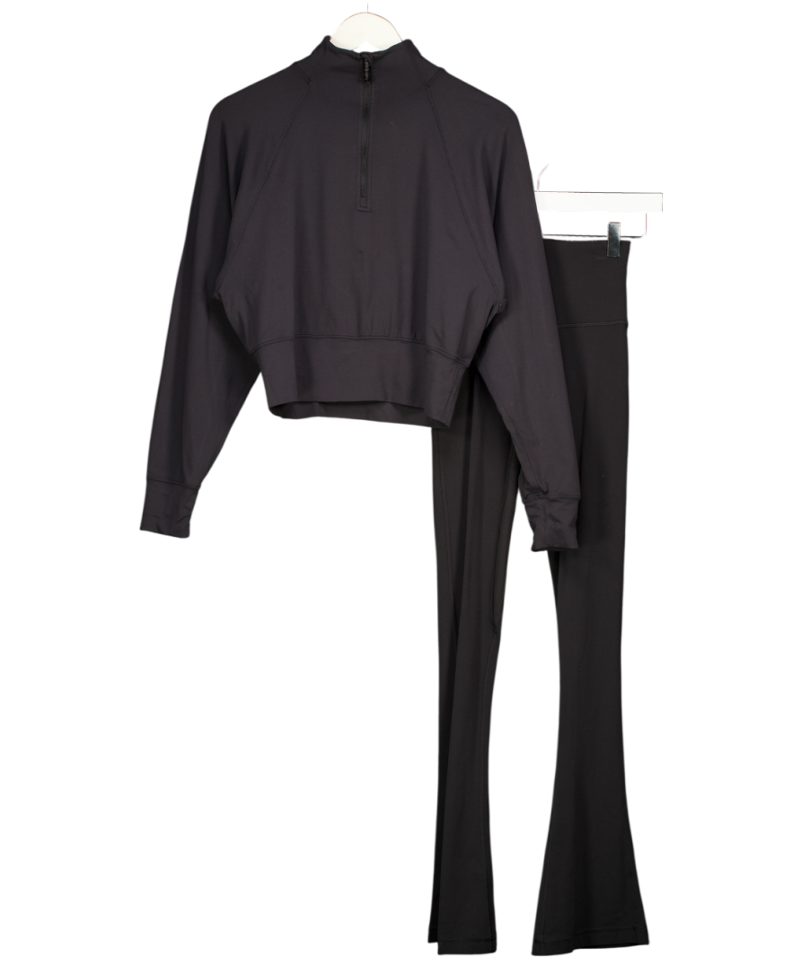 LULULEMON 2-piece Black Activewear Top (uk 8) And Leggings (uk 6) Set UK XS/S