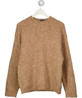 NA-KD Beige Knitted Oversized Alpaca Blend Jumper UK XS