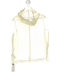 FRONT ROW SHOP Silk Organza Turtleneck Top Butter Yellow UK S