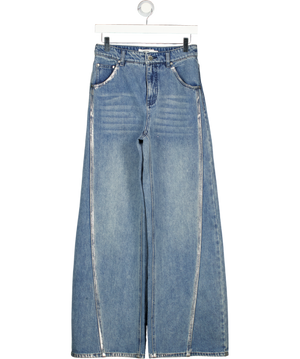 FABRIQUE Blue By Anna Pang Monroe Silver Back Pocket Jeans UK S