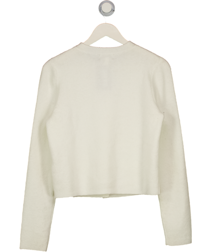 PRETTY LAVISH Cream Sabrina Button Knit Cardigan Curve UK S
