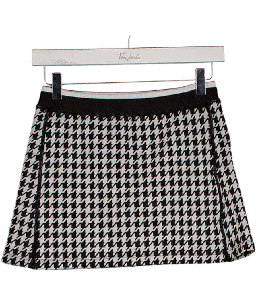 ASTORIA ACTIVEWEAR Black Seamless Knit Mini Skort - Black/grey Houndstooth UK S