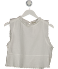 Vita Grace White Linen Blen Sleeveless Top UK S