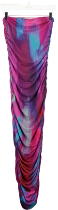 FARAI LONDON Pink / Purple Bandeau Maxi Dress UK S