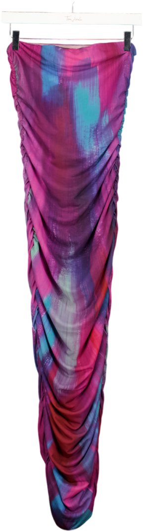 FARAI LONDON Pink / Purple Bandeau Maxi Dress UK S