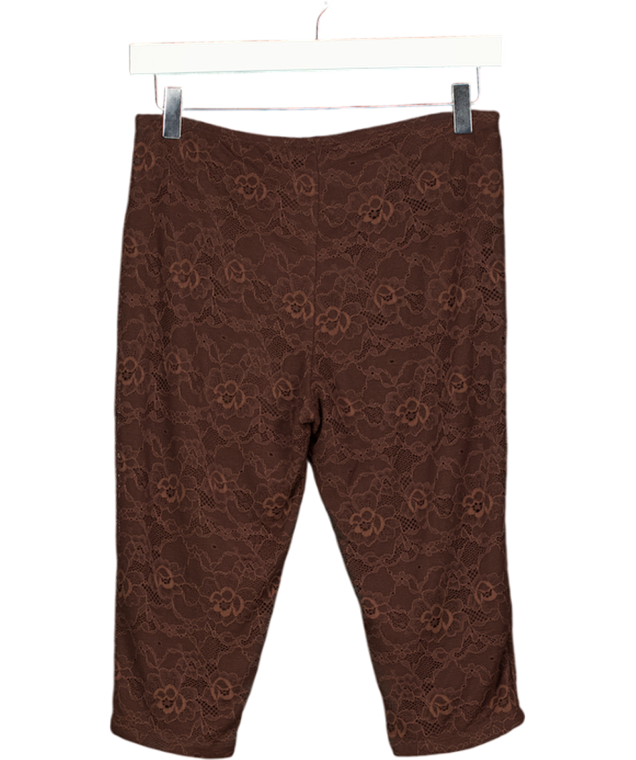 Mars the Label Brown Lace Capri Trousers UK 8