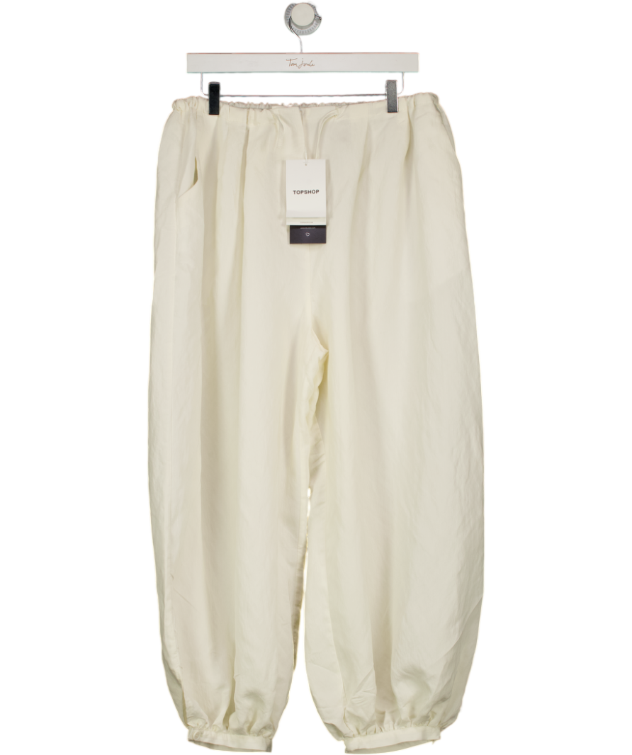 TOPSHOP Modal Balloon Trouser In Ecru White UK 10