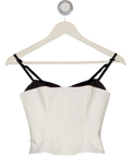 REFORMATION Ivory / Black Corset Style Sweetheart Neckline Melanie Top Sz0 UK 4