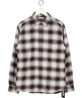 UNIQLO Blue / Brown Checked Flannel Shirt UK M