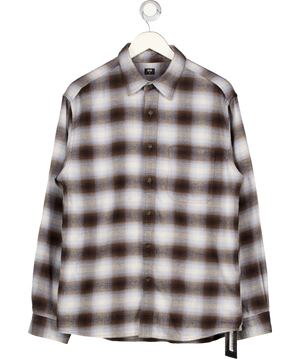 UNIQLO Blue / Brown Checked Flannel Shirt UK M