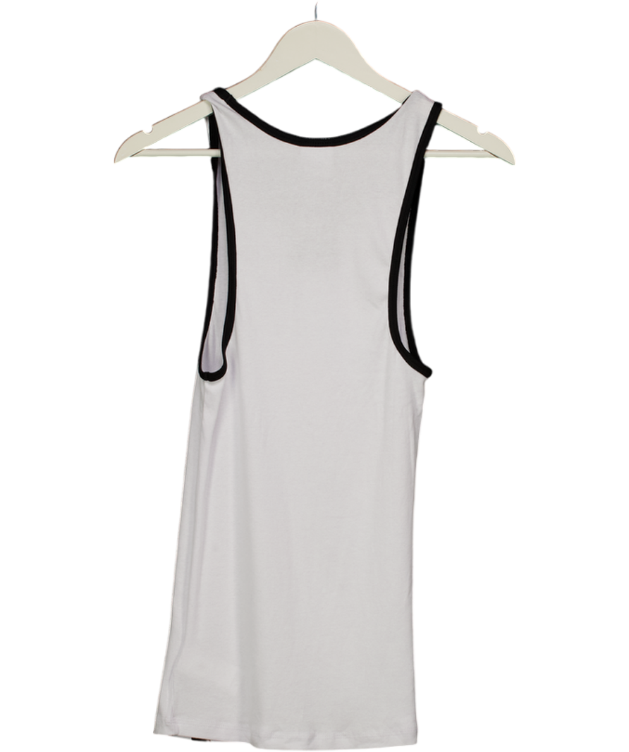 gymshark White Ribbed Tank UK M