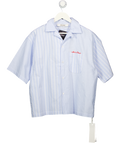 about:blank Blue Patchwork Vacation Shirt UK M