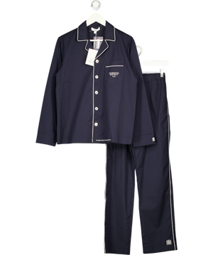 LE BRISTOL SOCIETY 2-piece Luxury Navy Blue Signature Pyjama Set UK S