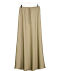 DISSH Brown Drawstring Satin Maxi Skirt UK 6