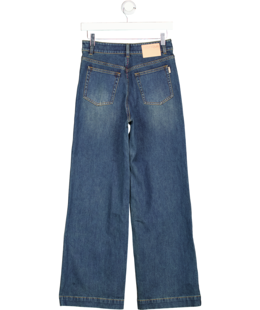 FABRIQUE X Rebekka Bach Blue Stella Double Pocket Distressed Washed Jeans UK XS