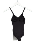 SKIMS Black Seamless Sculpt Thong Bodysuit - Onyx UK XXS-XS