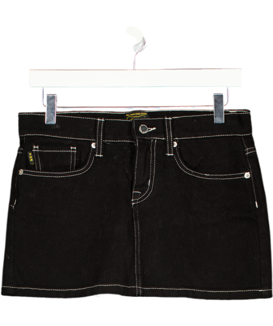 SUPERDRY Black Denim Mini Skirt W25