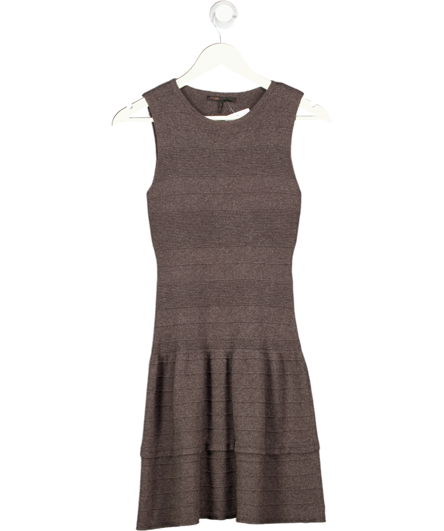 photo? Maje Taupe Jala Cashmere Blend Knit Fit And Flare Dress Sz2 UK 10
