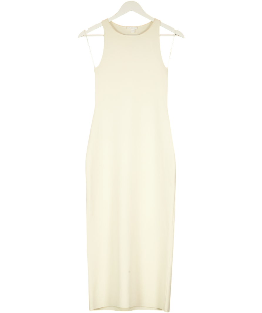 COS Light Beige Knitted Midi Dress UK S