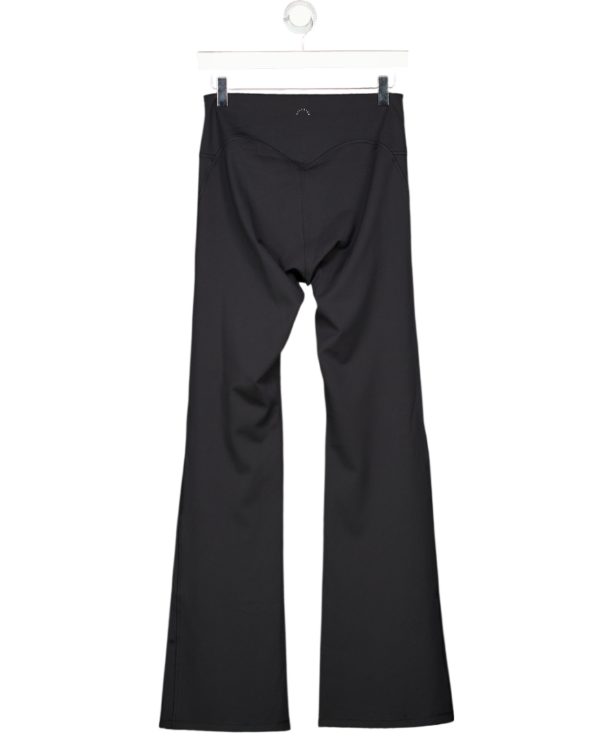 LILYSILK Black Silk Blend Silkcontour Drape Flow Yoga Trousers UK S