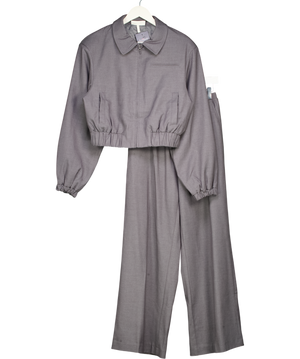The Couture Club 2-piece Grey Tailored Jacket And Wide Leg Trouser Set UK 8