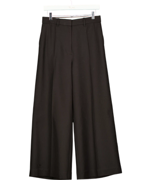 H&M Edition Black Woool Belnd Tailored Straight Leg Trousers UK 10
