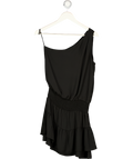 KRISA Black One Shoulder Ruffle Dress UK XS