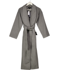 KAREN MILLEN Grey Brushed Wool Belted Wrap Tailored Maxi Coat UK 8