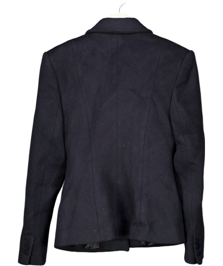 MYBESTFRIENDS Navy Blue Wool Blend Fitted Blazer UK 8