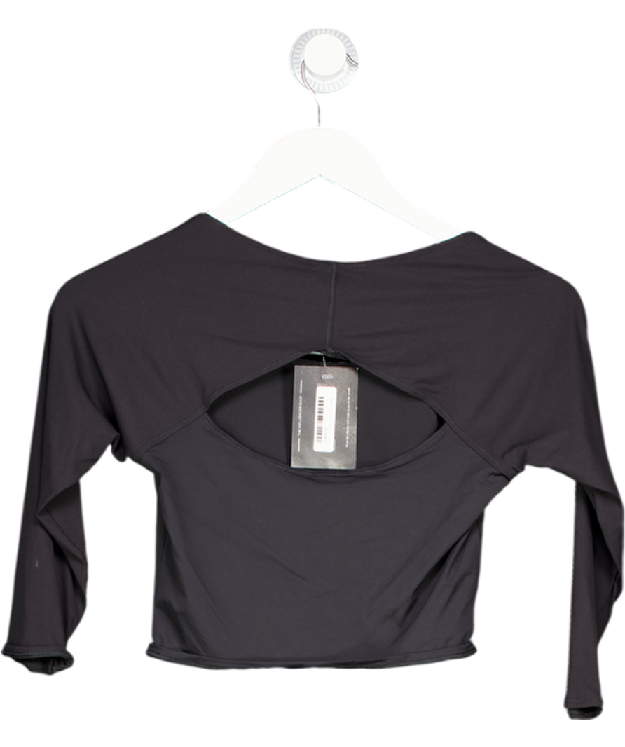 gymshark Black Backless Crop Top UK S