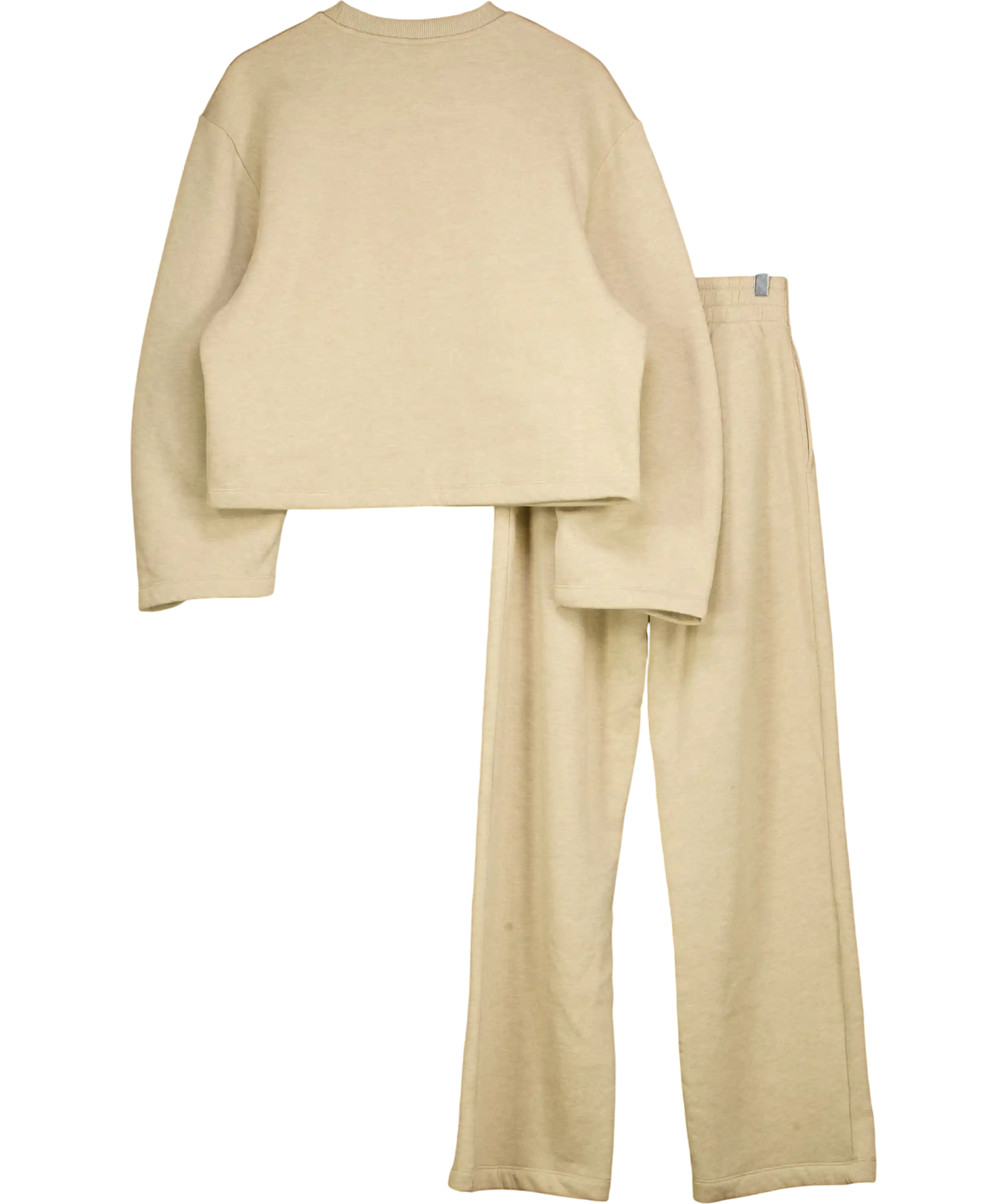 ASOS 2-piece Beige Marl Sweatshirt And Straight Leg Jogger Set UK XS