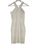 Karen Millen White 100% Cotton Lace Dress UK 8