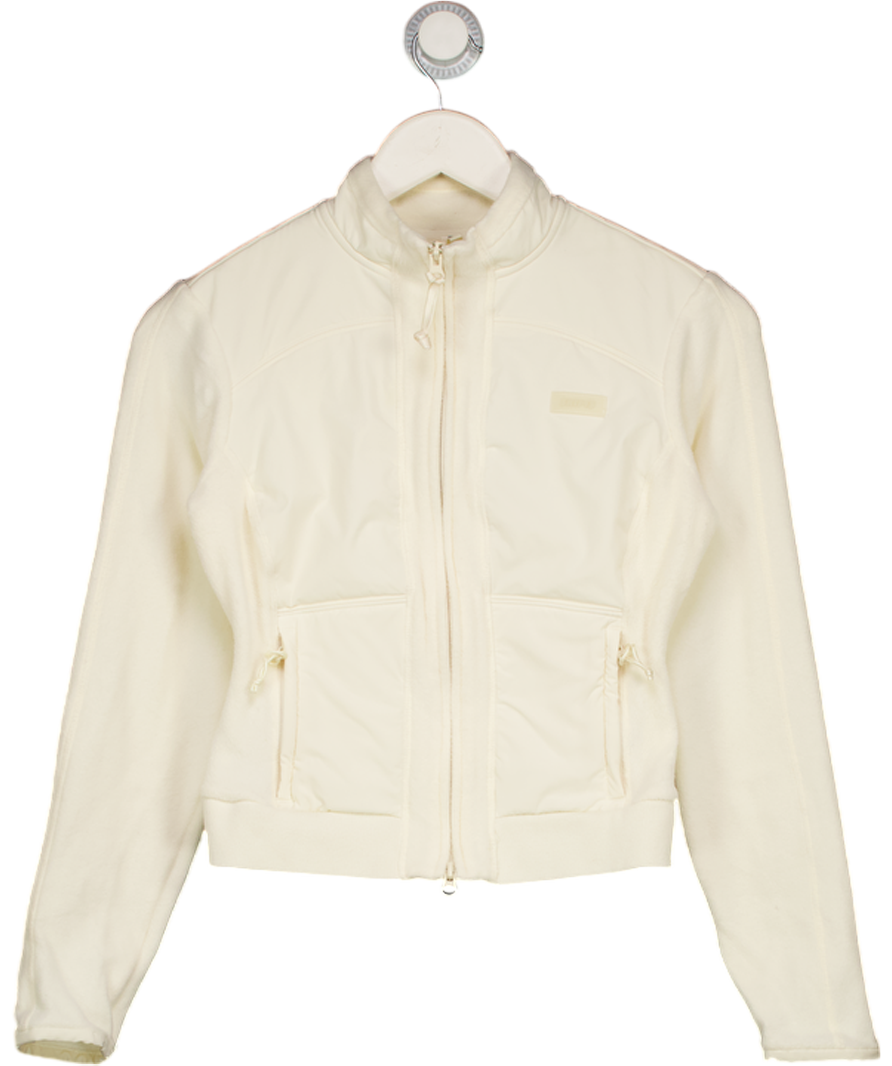 SKIMS Cream Outdoor Fleece Fitted Jacket UK XS