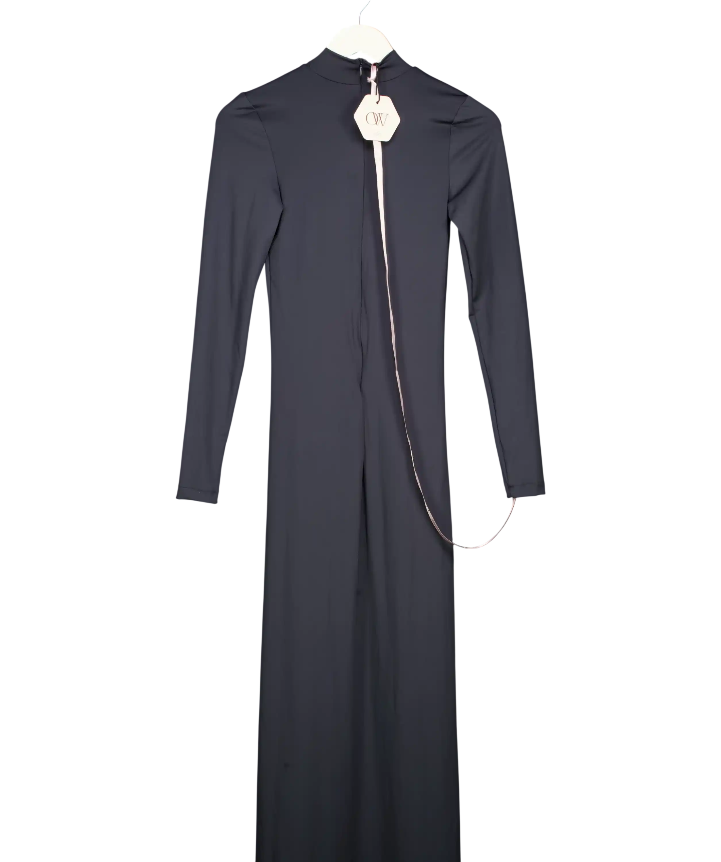 OW COLLECTION Charcoal Grey Celia Maxi Dress UK 10