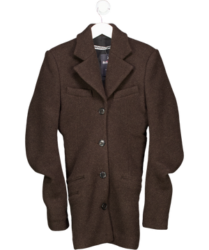Alexander Wang Brown Stretch Felt Wool Fitted Blazer Us6 UK 10