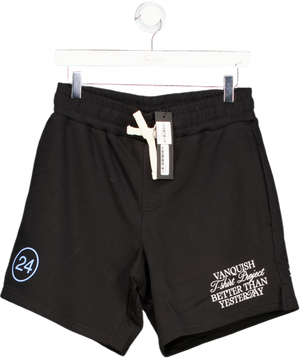 Vanquish Black Loopback Fleece Regular Shorts UK M