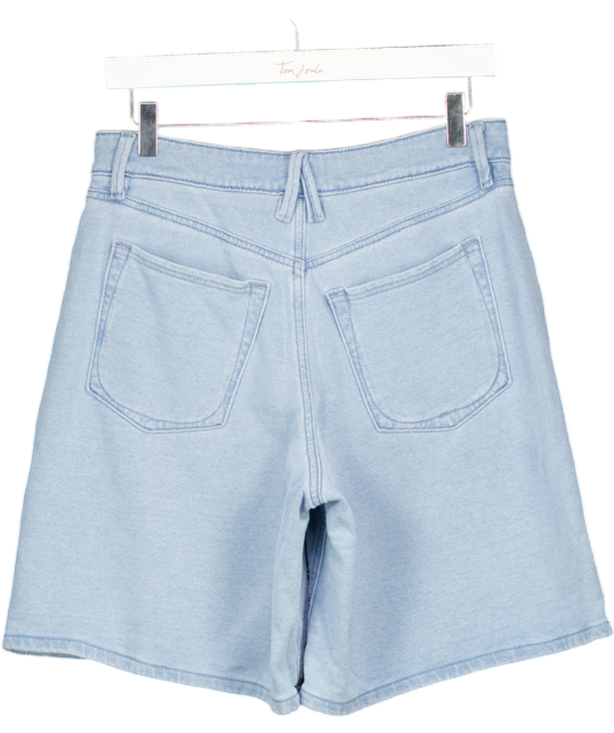 GOOD AMERICAN Jeanius Good Ease Bermuda Shorts In Mid Blue W27