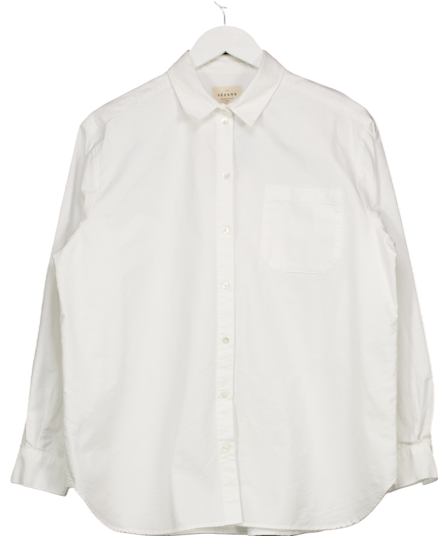Sezane Tomboy Shirt  White Fr38 UK 10