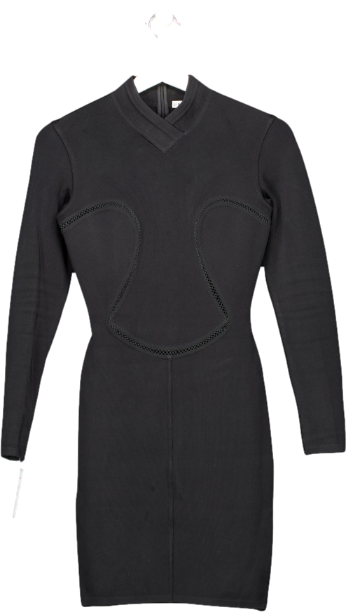 ALAIA Black Long Sleeve Bandage Mini Dress UK S
