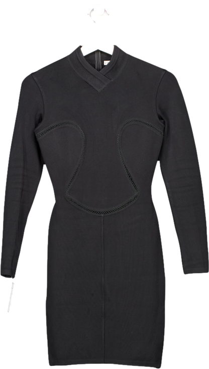 ALAIA Black Long Sleeve Bandage Mini Dress UK S