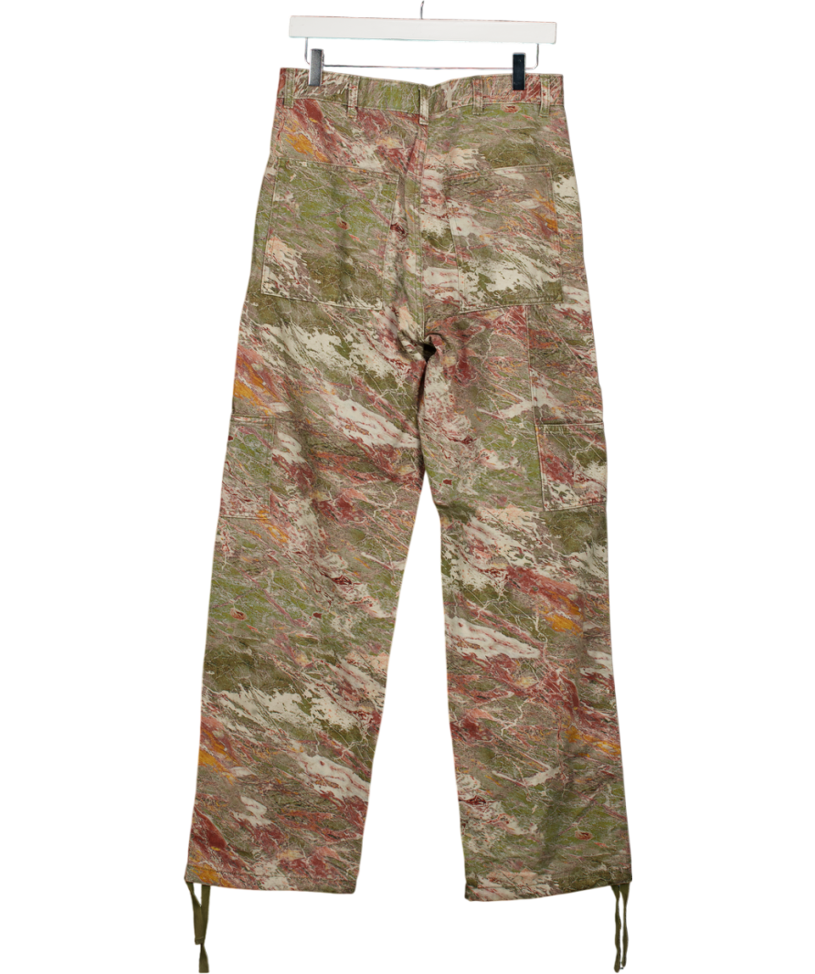 ZARA Multicoloured Abstract Print Carpenter Pants W28