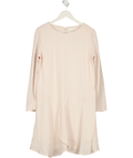 Chloé Blush Pink Long Sleeve Crepe Mini Dress Fr40 UK 12