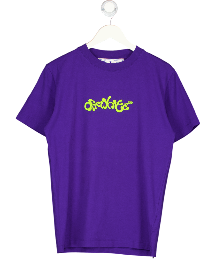 OFF-WHITE Off-white Off White Opposite Arrow Slim T-shirt Purple /lime UK S