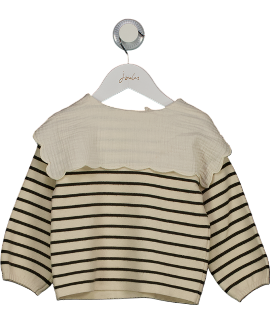 ZARA Cream Collar Strip Top 3 Years